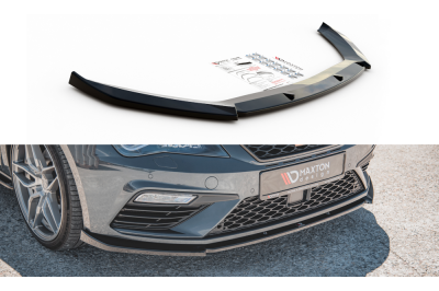 Накладка сплиттер на передний бампер Вар3 на Seat III Cupra / FR рестайл